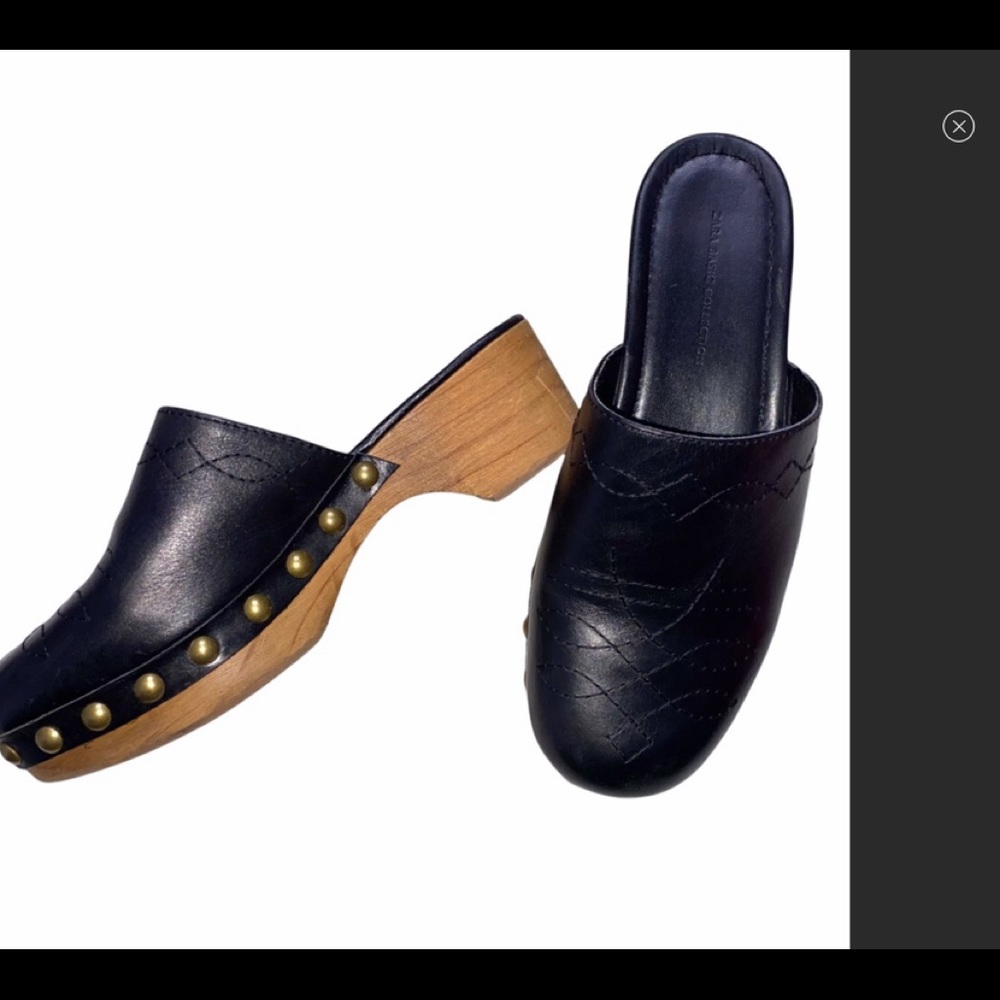 NWOT Zara black clogs